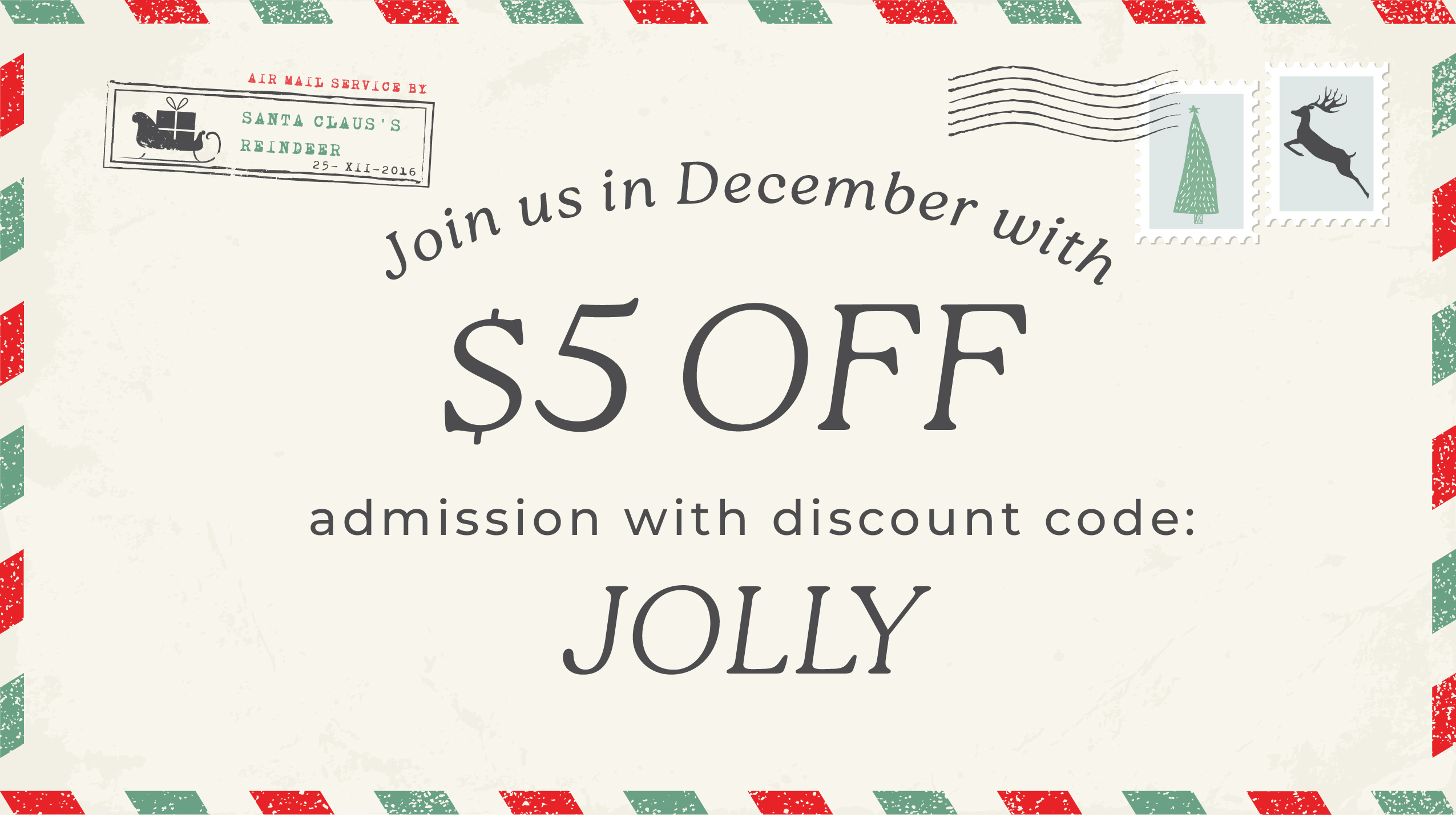 a white envelope with green and red stripes