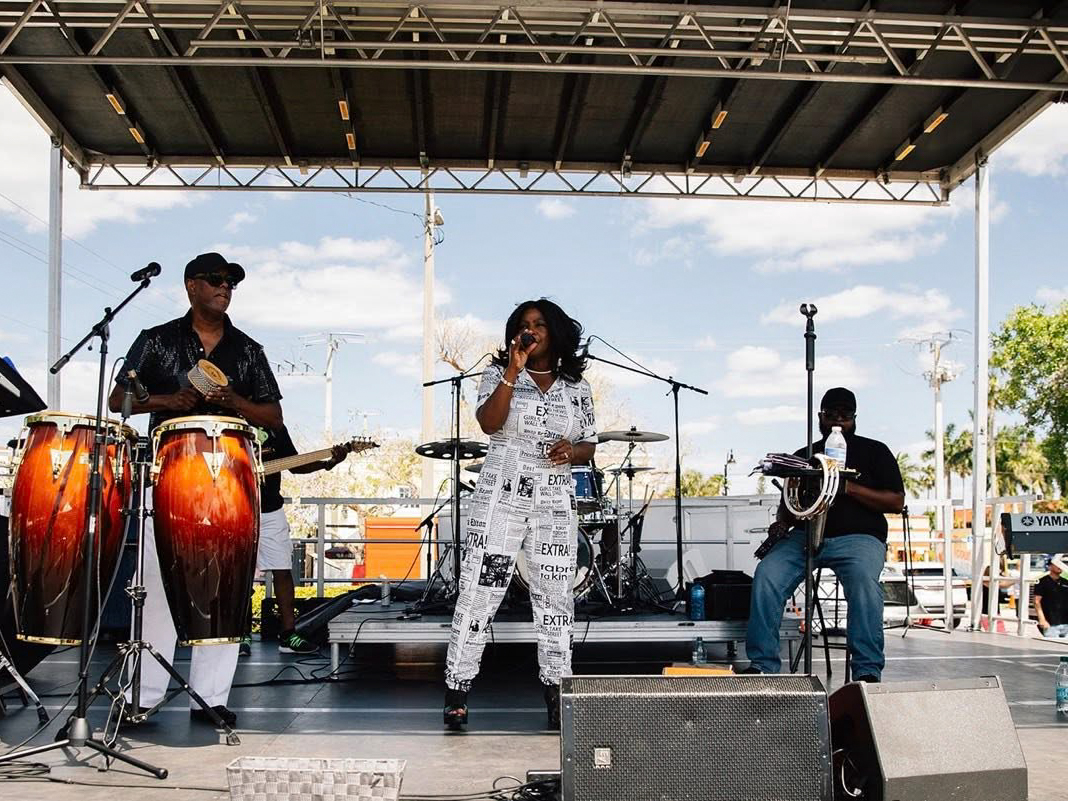 a group of people on a stage