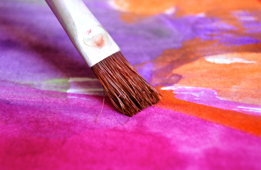 a close up of a paint brush