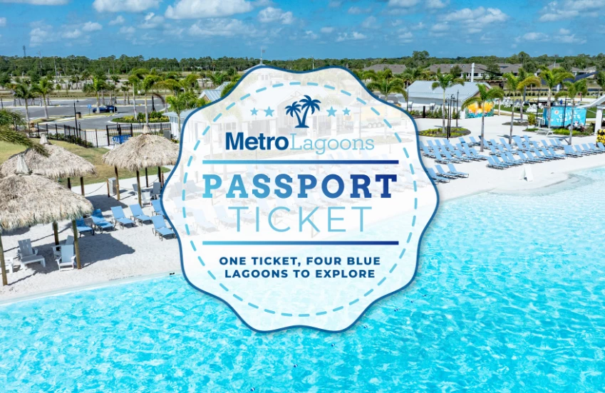 a passport ticket in a pool