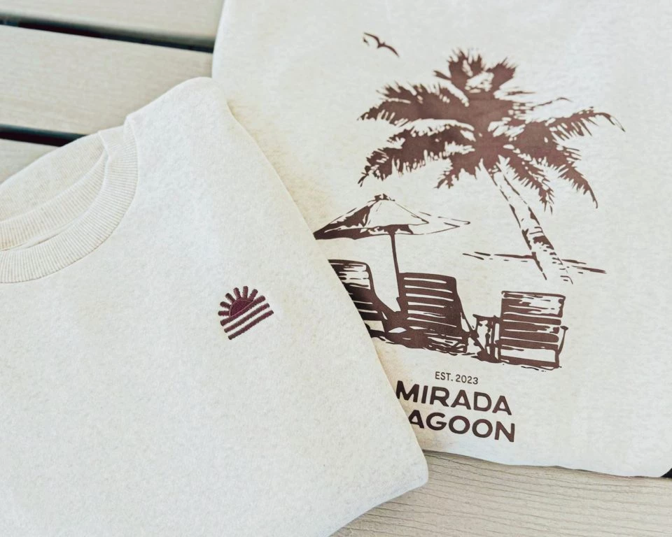 a white t-shirt with a graphic design on it