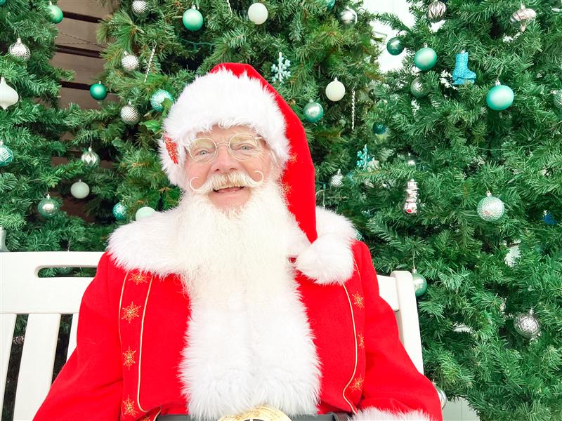 a man in a santa garment