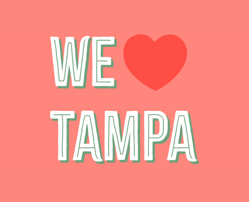 a pink background with white text and a heart
