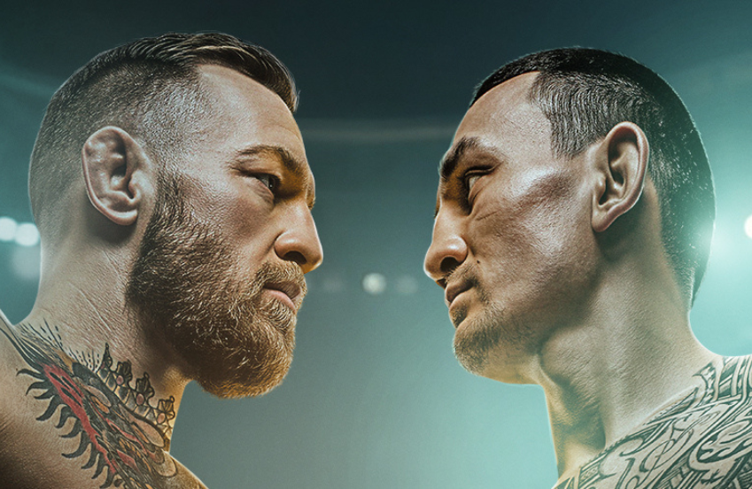 two men looking at each other