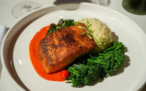a plate of food on a table