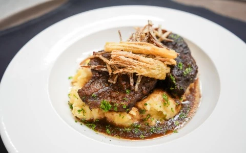 a plate of food on a table