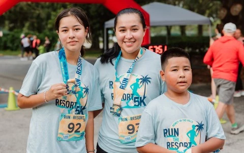 a group of people wearing matching shirts
