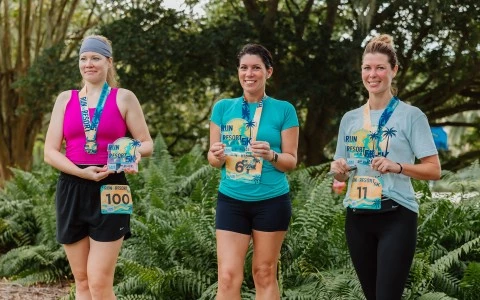 a group of women wearing matching outfits