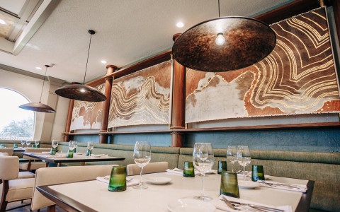 a table set for a restaurant