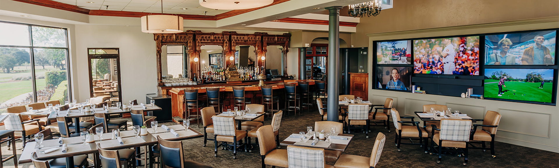 a restaurant with tables and chairs