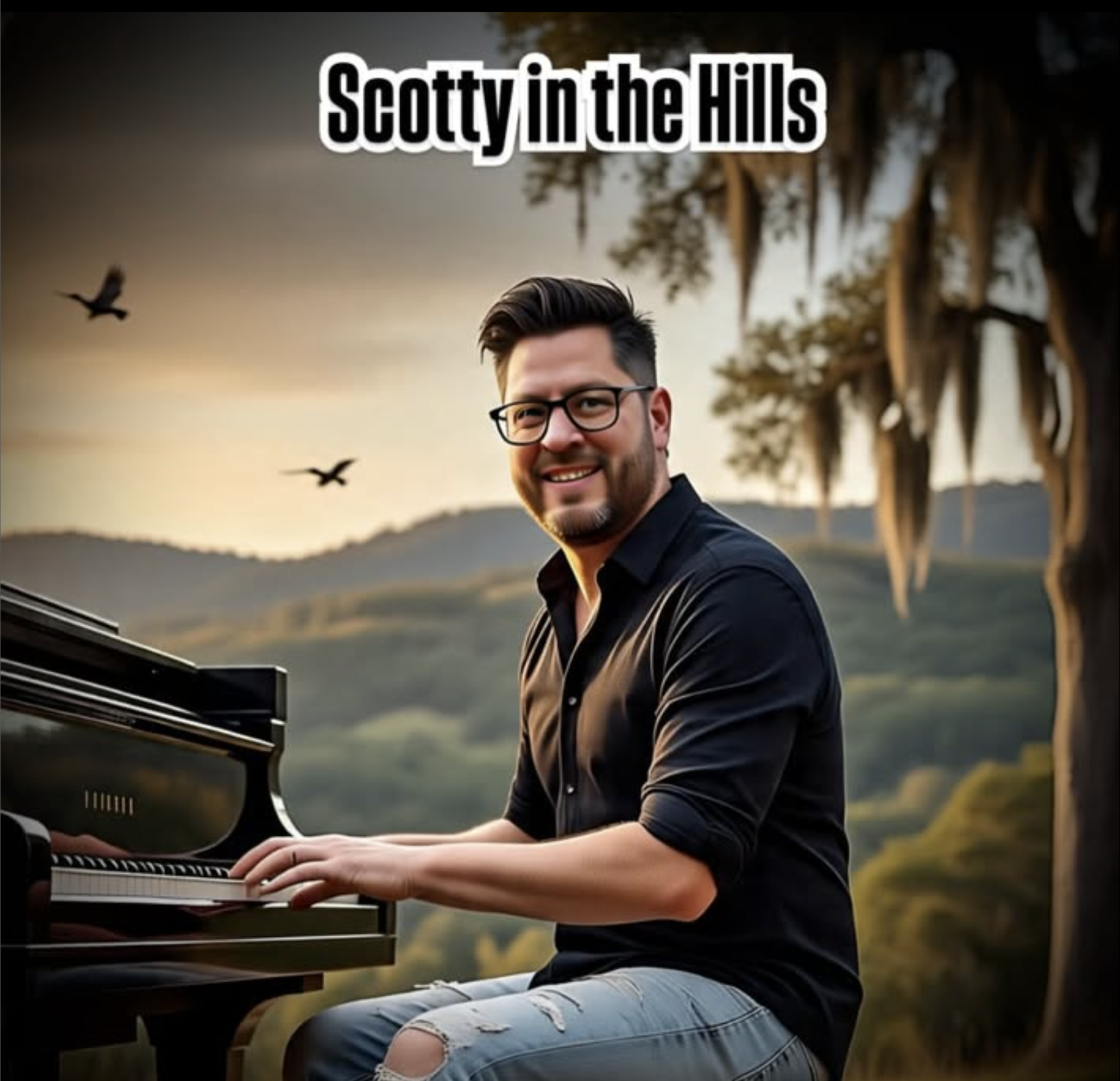 a man playing a piano