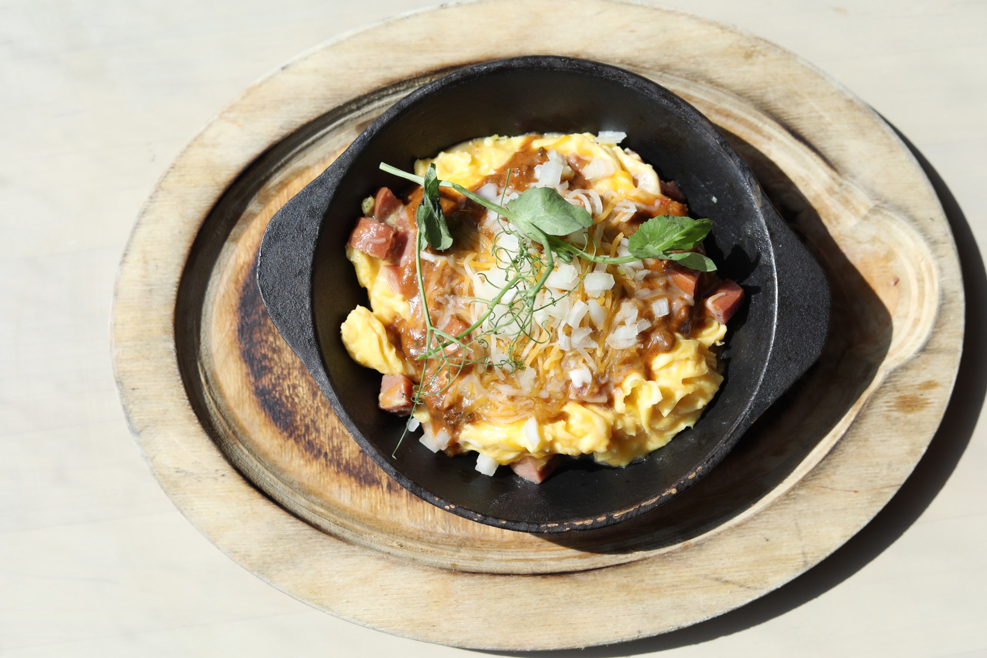 a pan of food on a plate