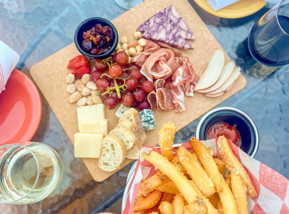 a plate of food on a table