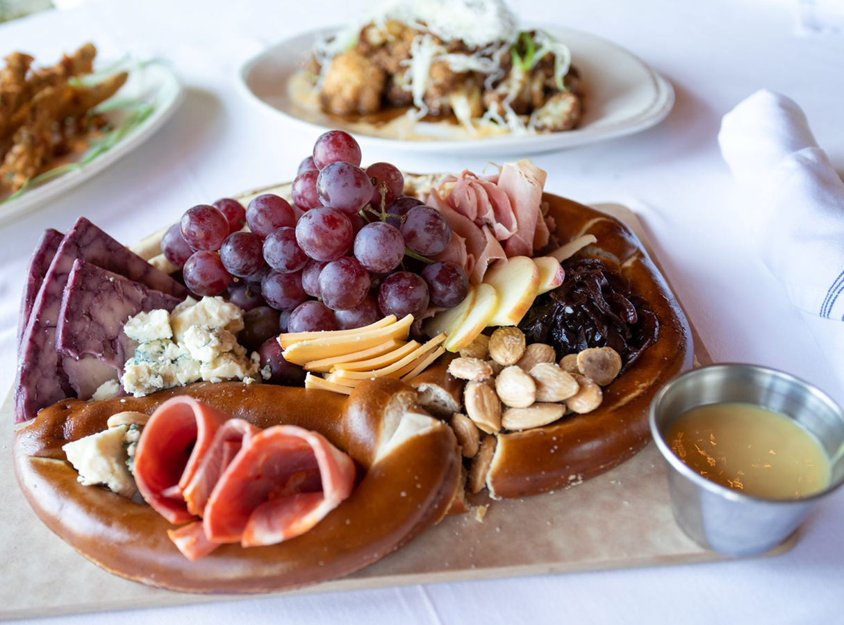 a plate of food on a table