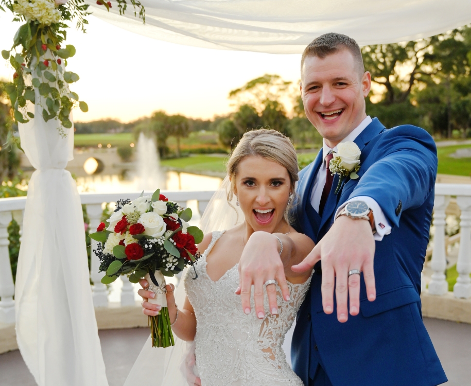 a man and woman posing for a picture