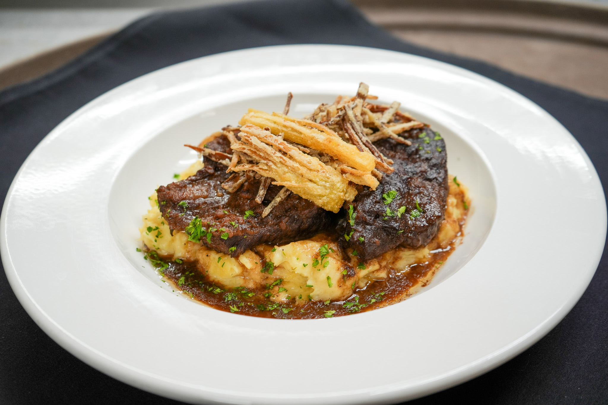 a plate of food on a table