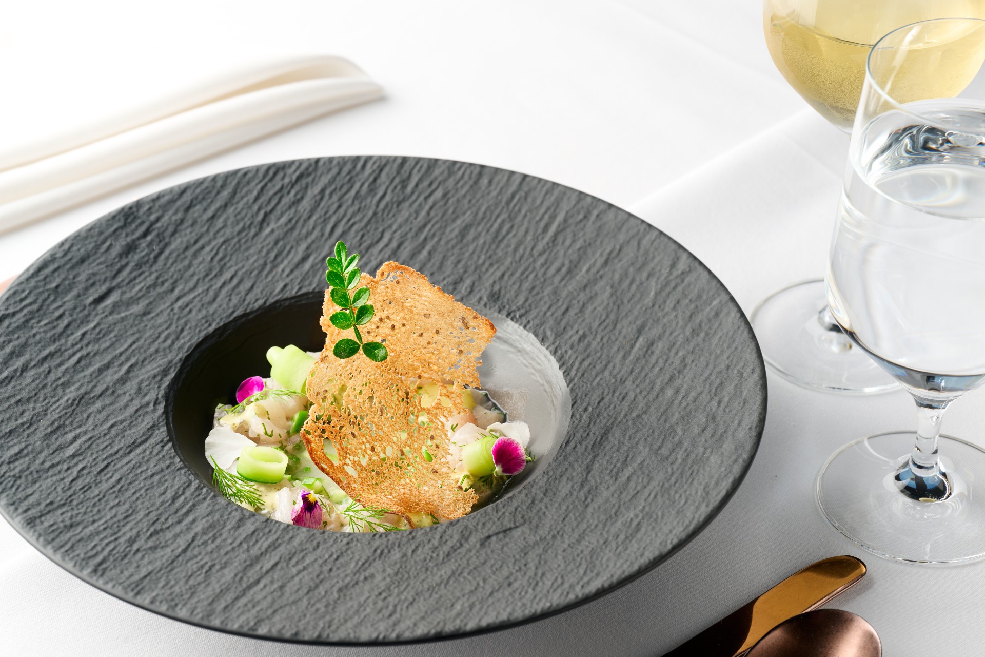a plate of food on a table