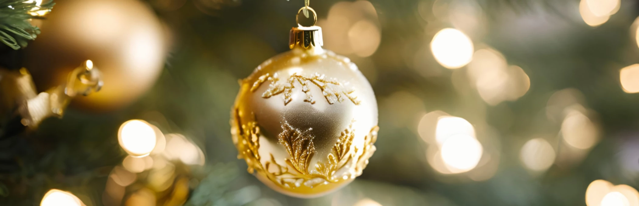 a gold ornament with a leaf design