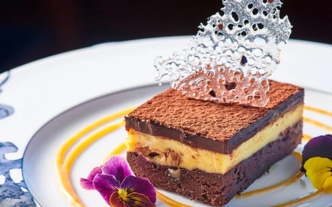 a dessert on a plate