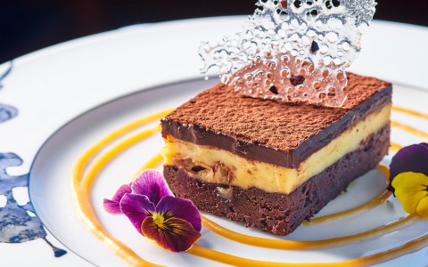 a close up of a dessert