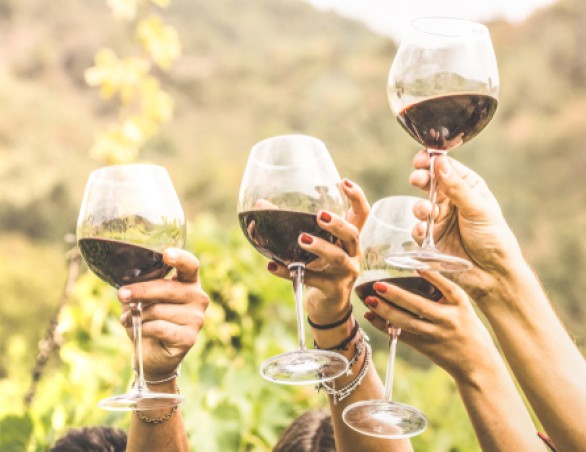 red wine toast