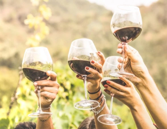 red wine toast