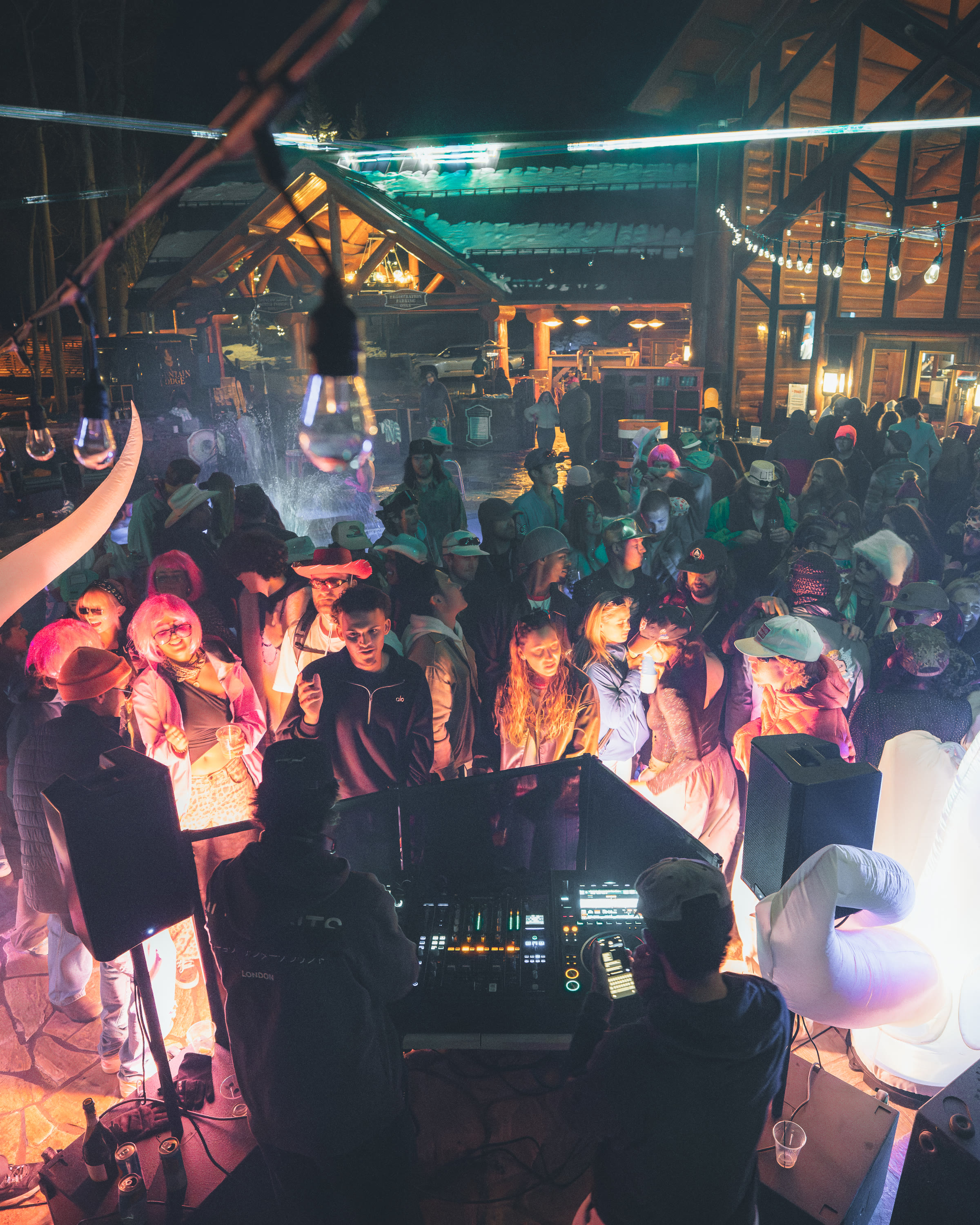 a group of people at a party