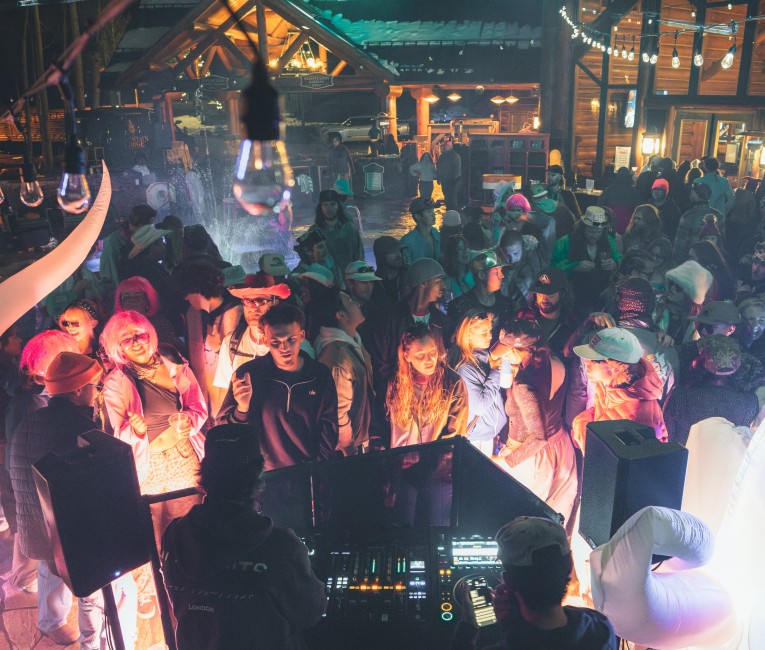 a group of people at a party