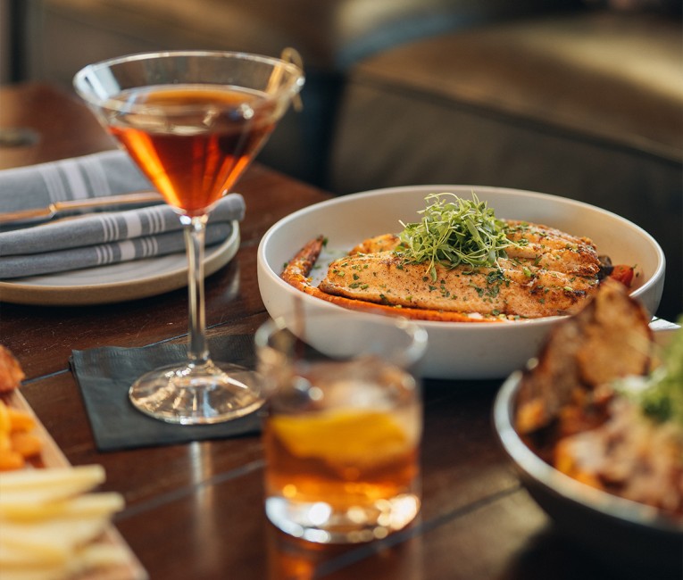 a plate of food on a table