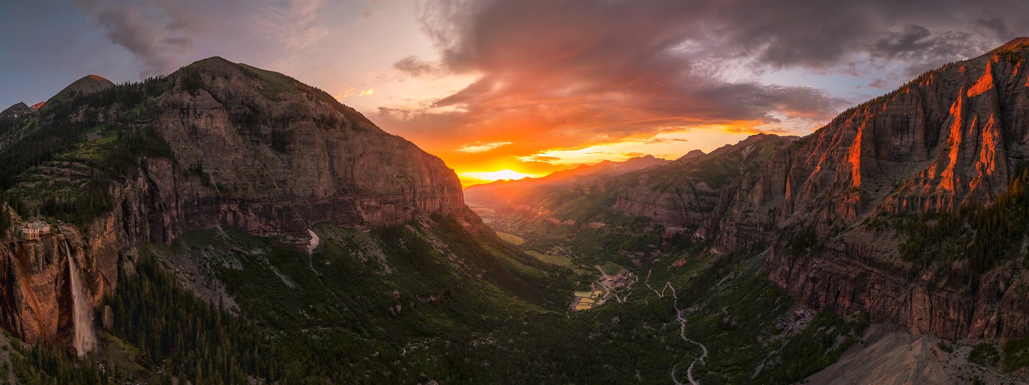 Panoramic view of the San Miguel range from Mountain Lodge Telluride