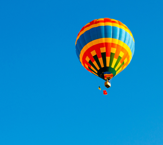 a hot air balloon in the sky