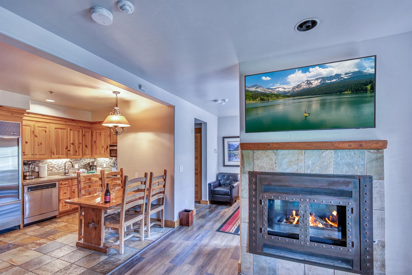 Suite at Mountain Lodge Telluride with timber architecture