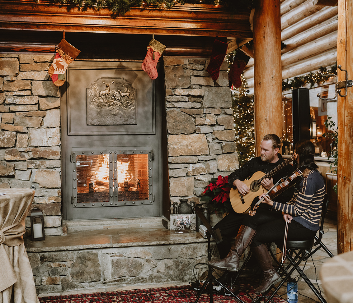 a person playing a guitar