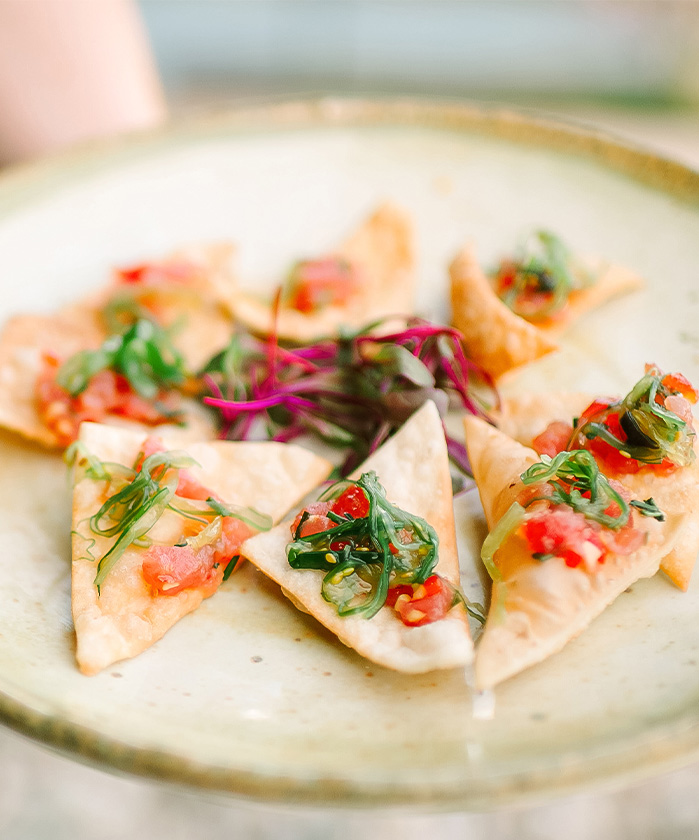 a plate of food on a table