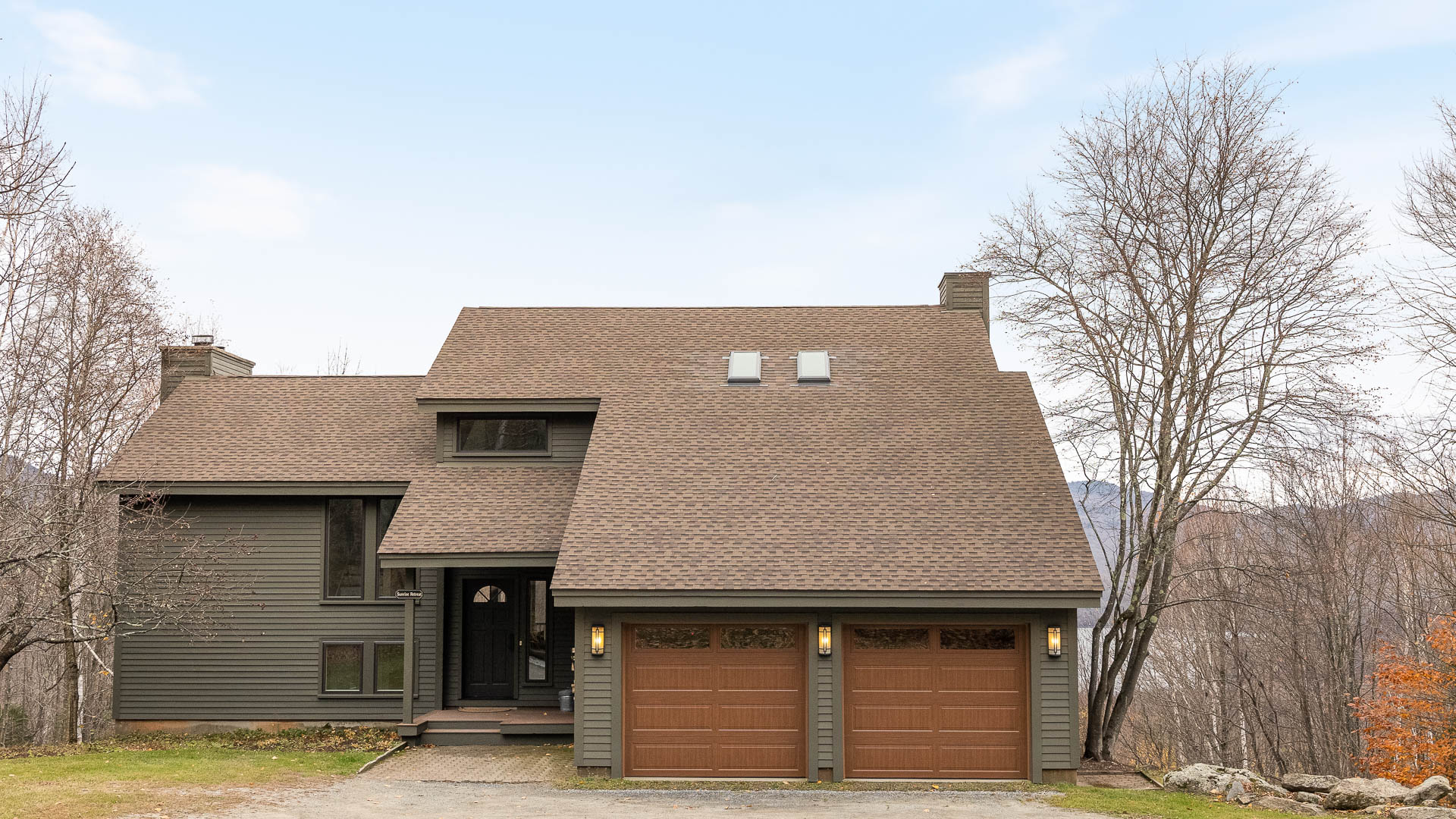 a house with a garage
