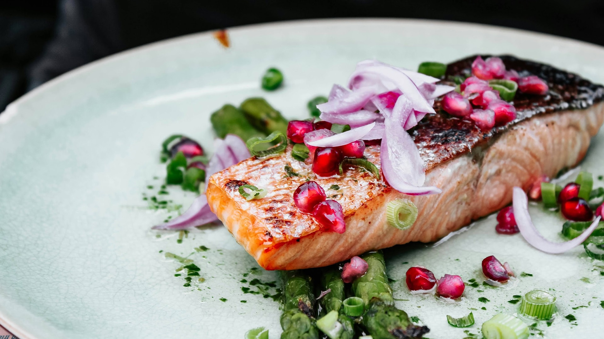 a plate of food with vegetables and meat