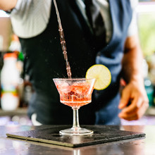 bartender serving drink