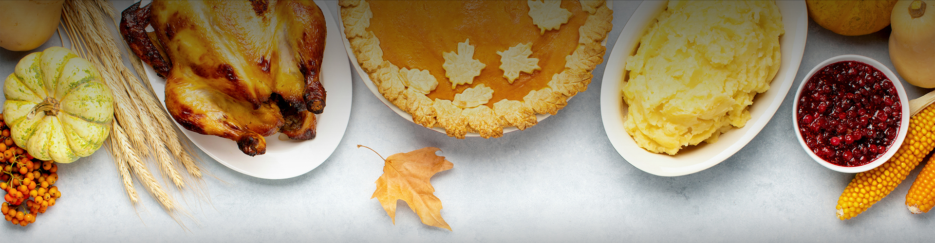 a pie with leaves on it