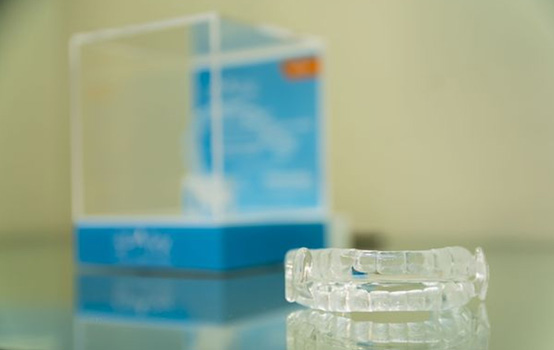 a clear plastic braces on a table