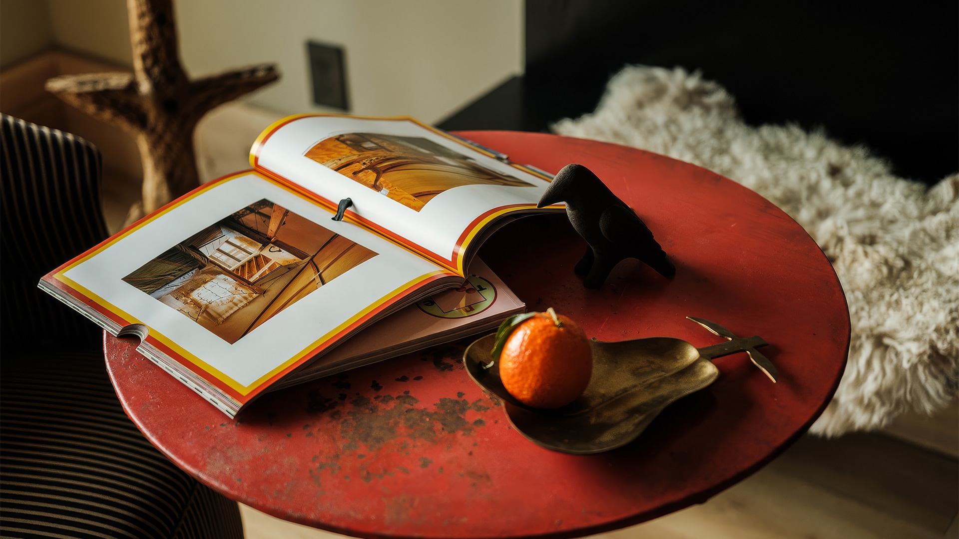 an open book on a table