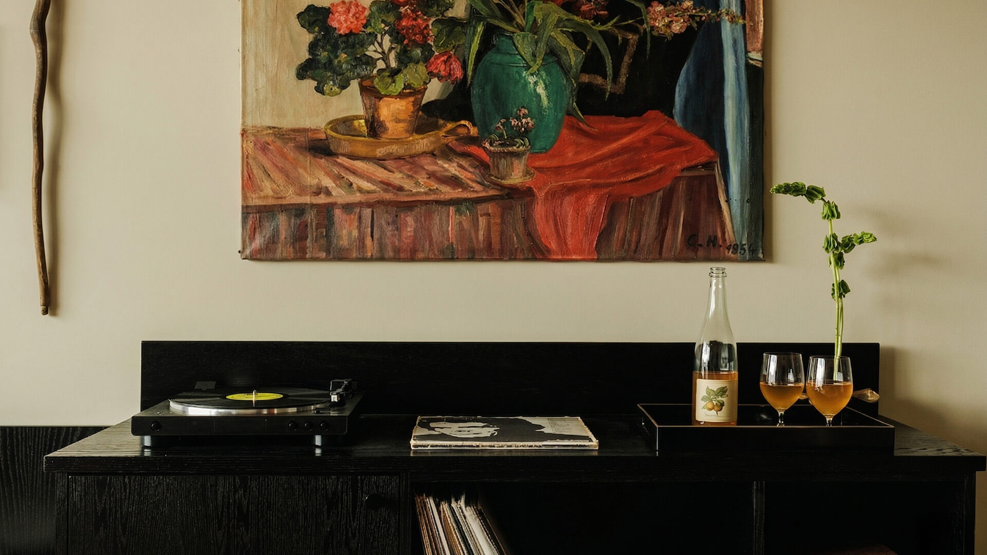 a painting on the wall