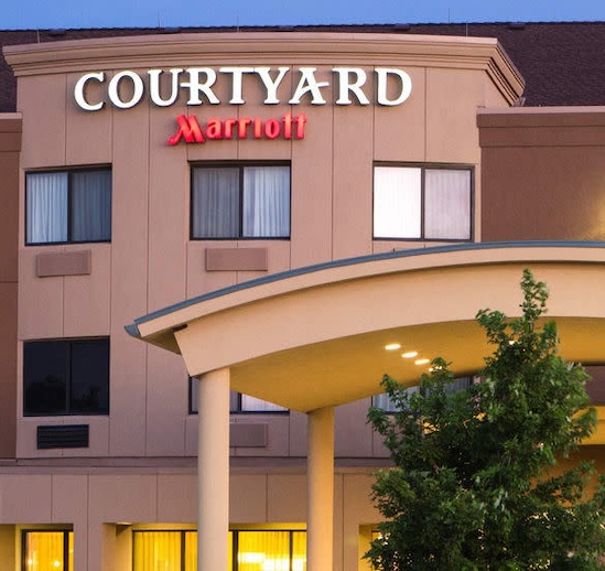 a building with a sign on it