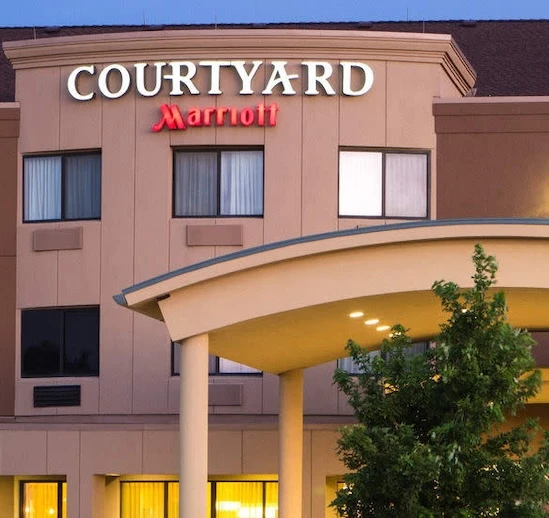 a building with a sign on it