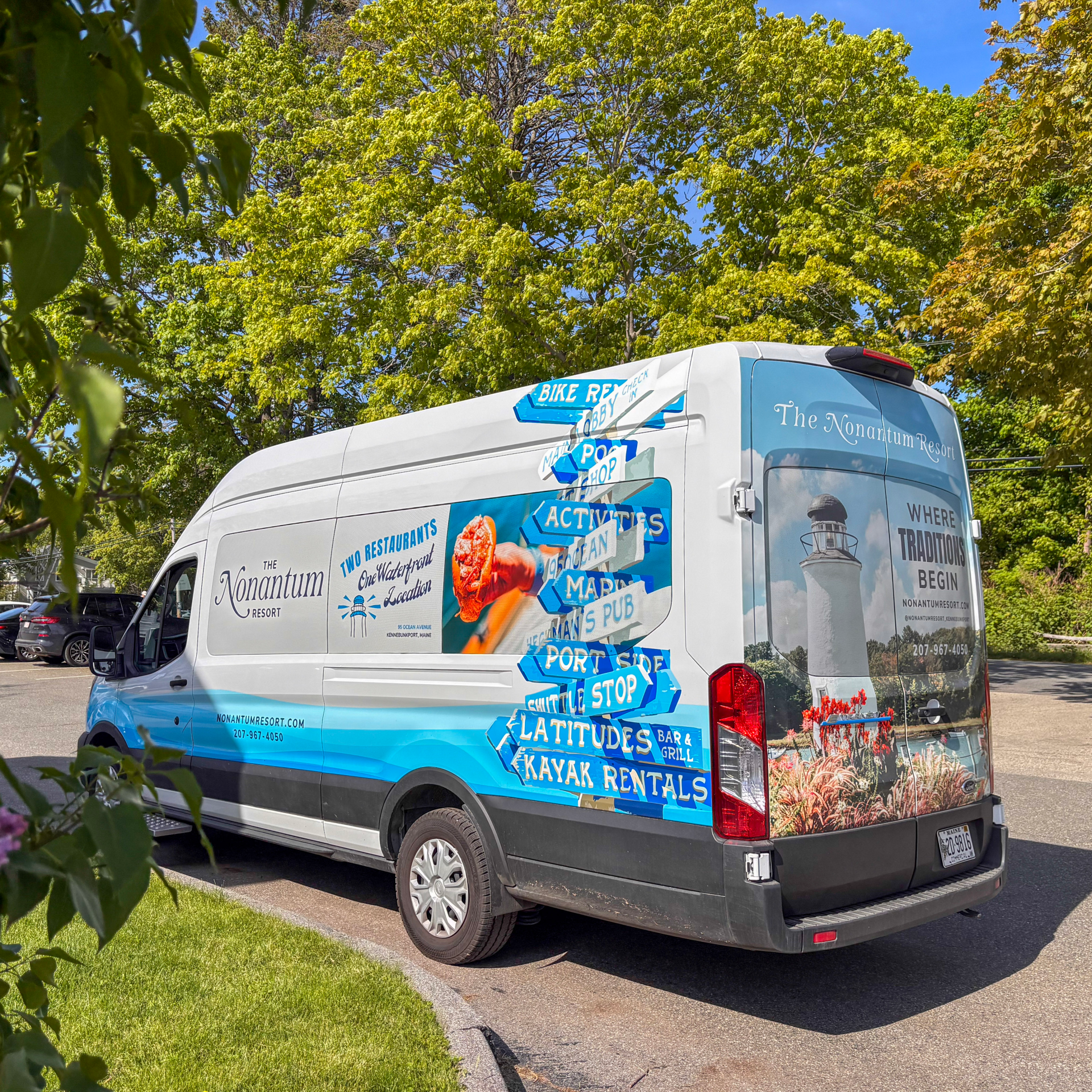 a van on the road