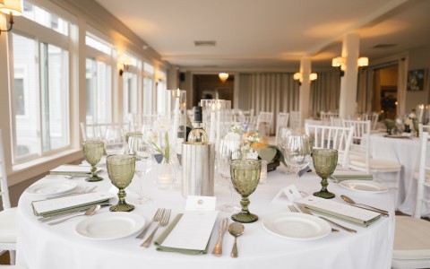 a table set for a dinner party