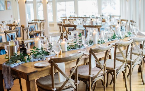 a table set for a dinner party