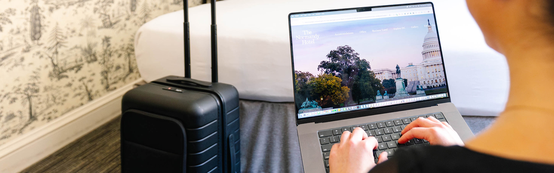 a person using a laptop