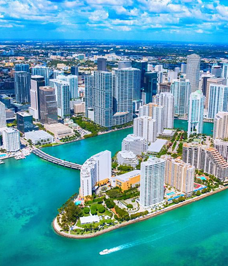 a city with a body of water