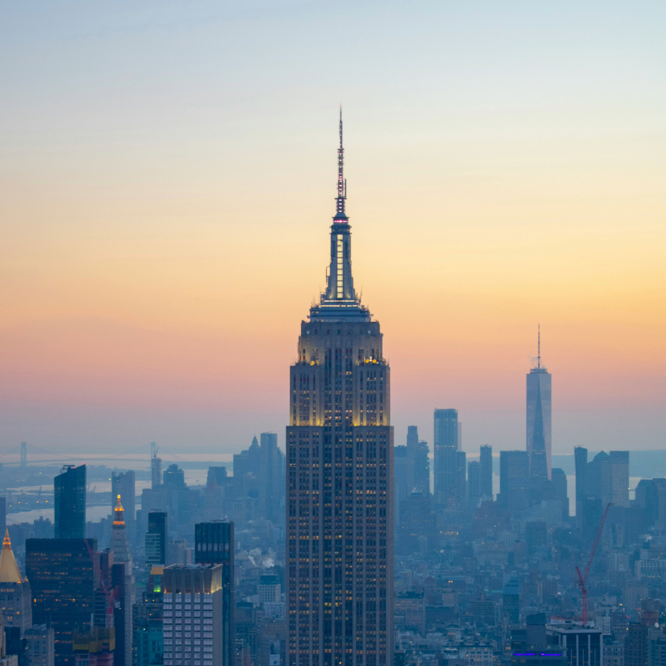 Empire State Building skyline with a tall building