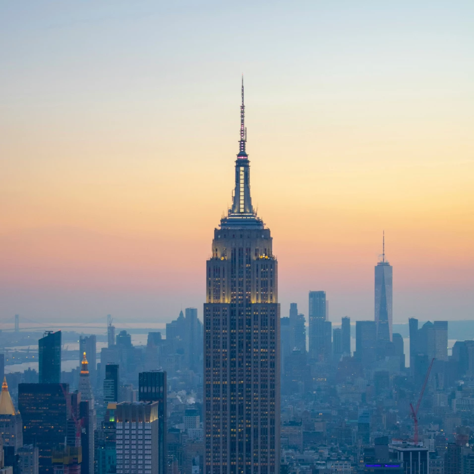 Empire State Building skyline with a tall building